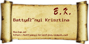Battyányi Krisztina névjegykártya