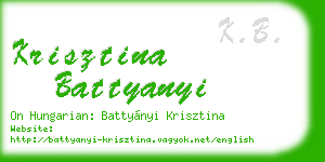 krisztina battyanyi business card